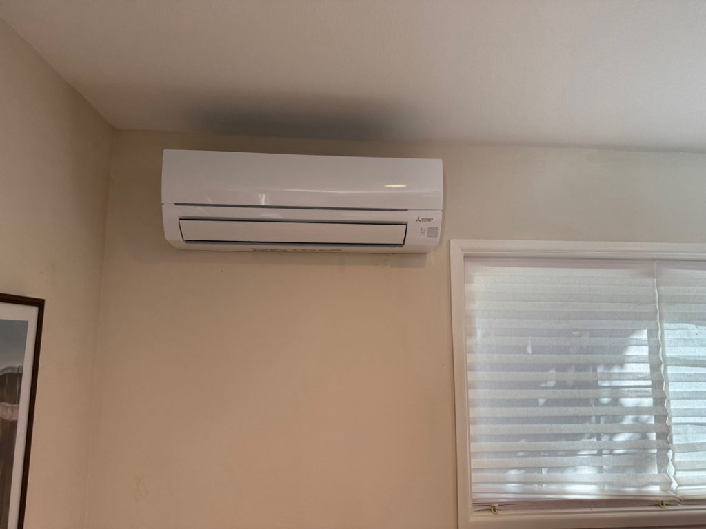 Completed ductless mini split installation in Santa Clarita home
